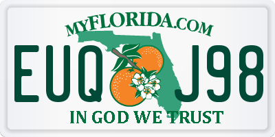 FL license plate EUQJ98