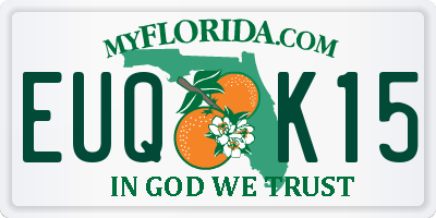 FL license plate EUQK15