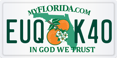 FL license plate EUQK40
