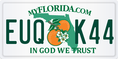 FL license plate EUQK44