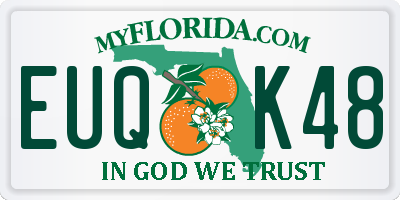 FL license plate EUQK48