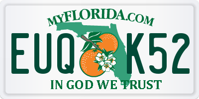 FL license plate EUQK52