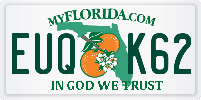 FL license plate EUQK62
