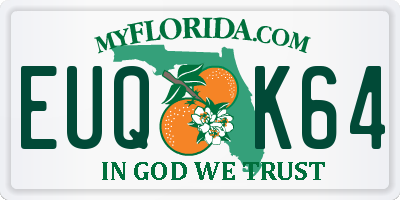 FL license plate EUQK64