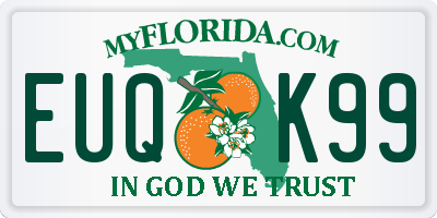 FL license plate EUQK99