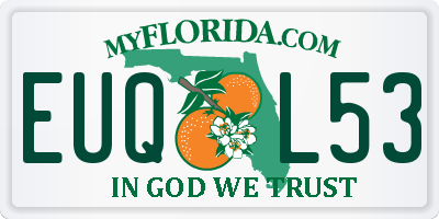 FL license plate EUQL53