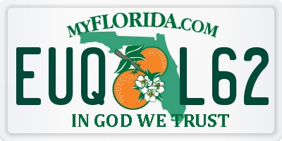 FL license plate EUQL62