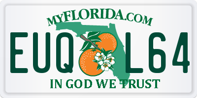 FL license plate EUQL64