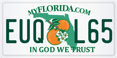 FL license plate EUQL65