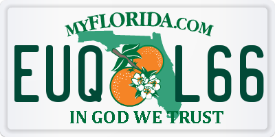FL license plate EUQL66
