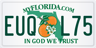 FL license plate EUQL75