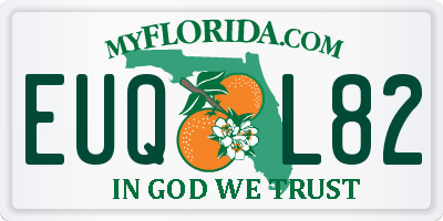 FL license plate EUQL82