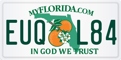 FL license plate EUQL84