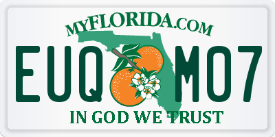 FL license plate EUQM07