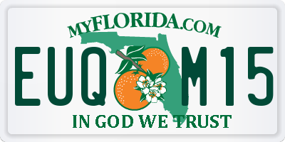 FL license plate EUQM15