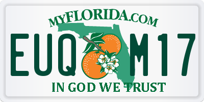 FL license plate EUQM17