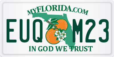 FL license plate EUQM23