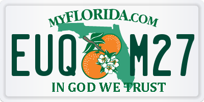 FL license plate EUQM27