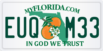 FL license plate EUQM33