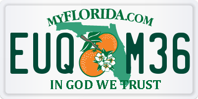 FL license plate EUQM36
