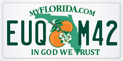 FL license plate EUQM42