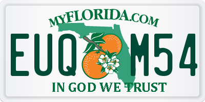 FL license plate EUQM54