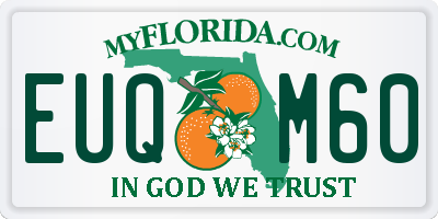 FL license plate EUQM60