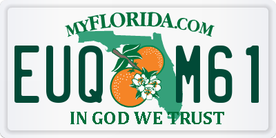 FL license plate EUQM61