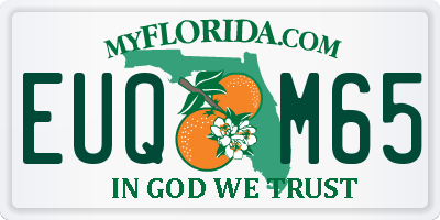 FL license plate EUQM65