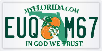 FL license plate EUQM67