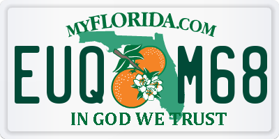 FL license plate EUQM68
