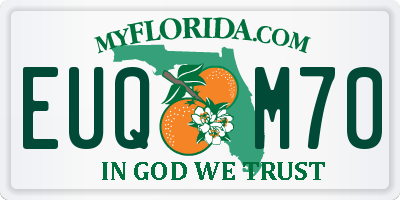 FL license plate EUQM70