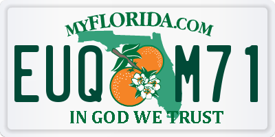 FL license plate EUQM71