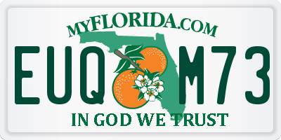 FL license plate EUQM73