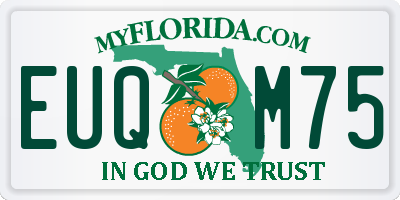 FL license plate EUQM75