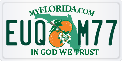 FL license plate EUQM77