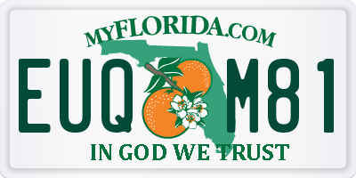 FL license plate EUQM81