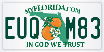 FL license plate EUQM83