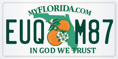 FL license plate EUQM87