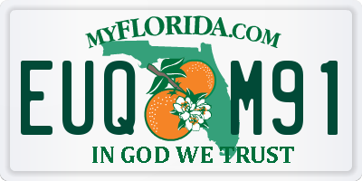FL license plate EUQM91