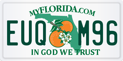 FL license plate EUQM96