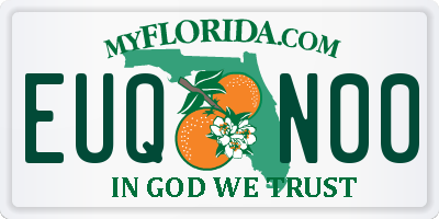FL license plate EUQN00