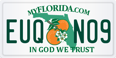 FL license plate EUQN09