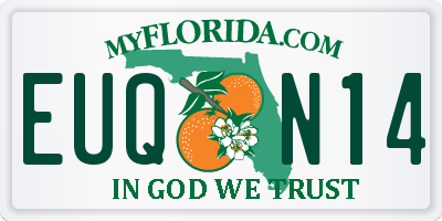 FL license plate EUQN14