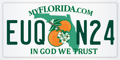 FL license plate EUQN24