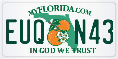 FL license plate EUQN43
