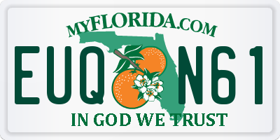 FL license plate EUQN61
