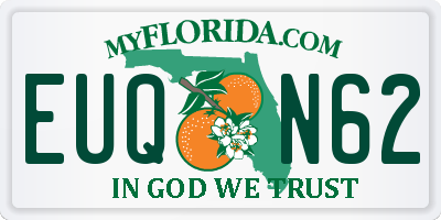 FL license plate EUQN62