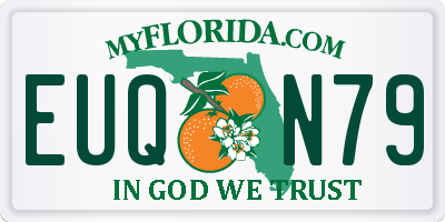 FL license plate EUQN79