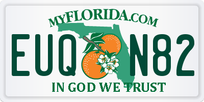 FL license plate EUQN82